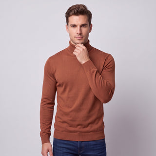 Joseph Michael Slim Fit Turtleneck Sweater - Rust