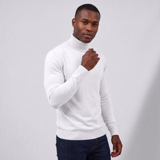 Joseph Michael Slim Fit Turtleneck Sweater - White