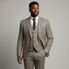 Stacy Adams Men's Taupe 2-Piece Modern Fit Suit — Notch Lapel