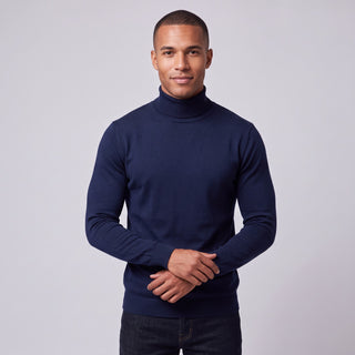 Navy Traditional Fit Turtleneck Sweater