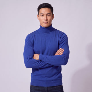 Joseph Michael Traditional Fit Turtleneck Sweater - Royal Blue