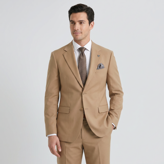 Stacy Adams Men's Tan 2-Piece Modern Fit Suit — Notch Lapel
