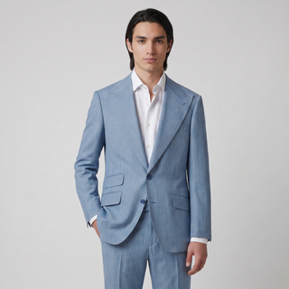 Tiglio Men's Antibes 100% Wool 2-Piece Modern Fit Suit — Peak Lapel