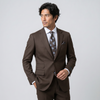 Tiglio Men's Brown 100% Wool 2-Piece Modern Fit Suit — Peak Lapel