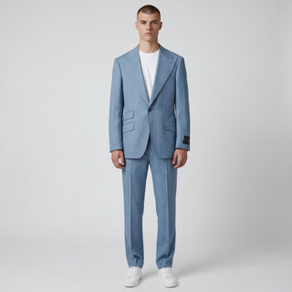 Tiglio Men's Antibes 100% Wool 2-Piece Modern Fit Suit — Peak Lapel