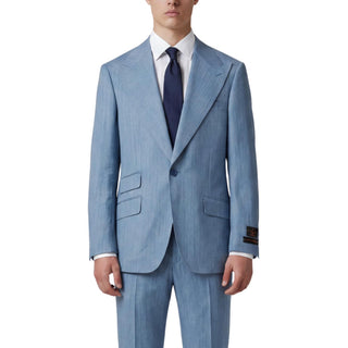 Tiglio Men's Antibes 100% Wool 2-Piece Modern Fit Suit — Peak Lapel