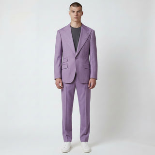 Tiglio Men's Antibes 100% Wool 2-Piece Modern Fit Suit — Peak Lapel