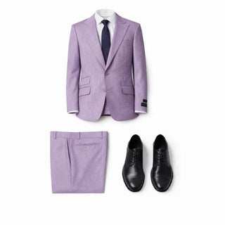 Tiglio Men's Antibes 100% Wool 2-Piece Modern Fit Suit — Peak Lapel
