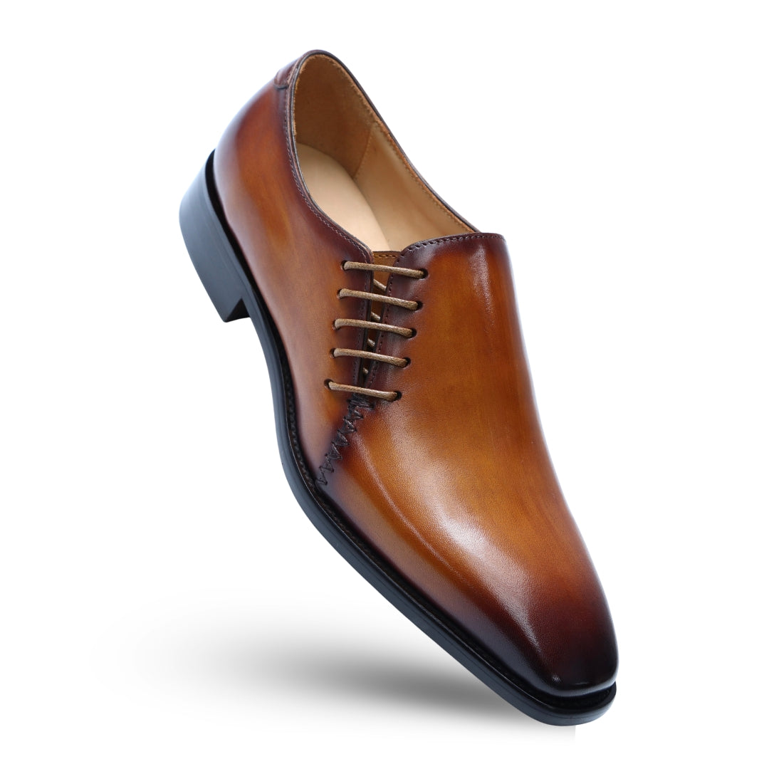 ROYAL LUXE Men's Cognac Leather Dress Shoes Lace-up Oxford Formal Business Footwear 10 ROYAL LUXE Men's Cognac Leather Dress Shoes Lace-up Oxford Formal Business Footwear 10
