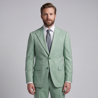 Men's Mint 4-Way Stretch 2-Piece Slim Fit Suit - Peak Lapel
