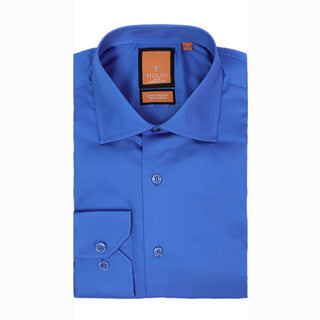Genova Rc 151597 French Blue Tiglio Regular Cuff Dress Shirt