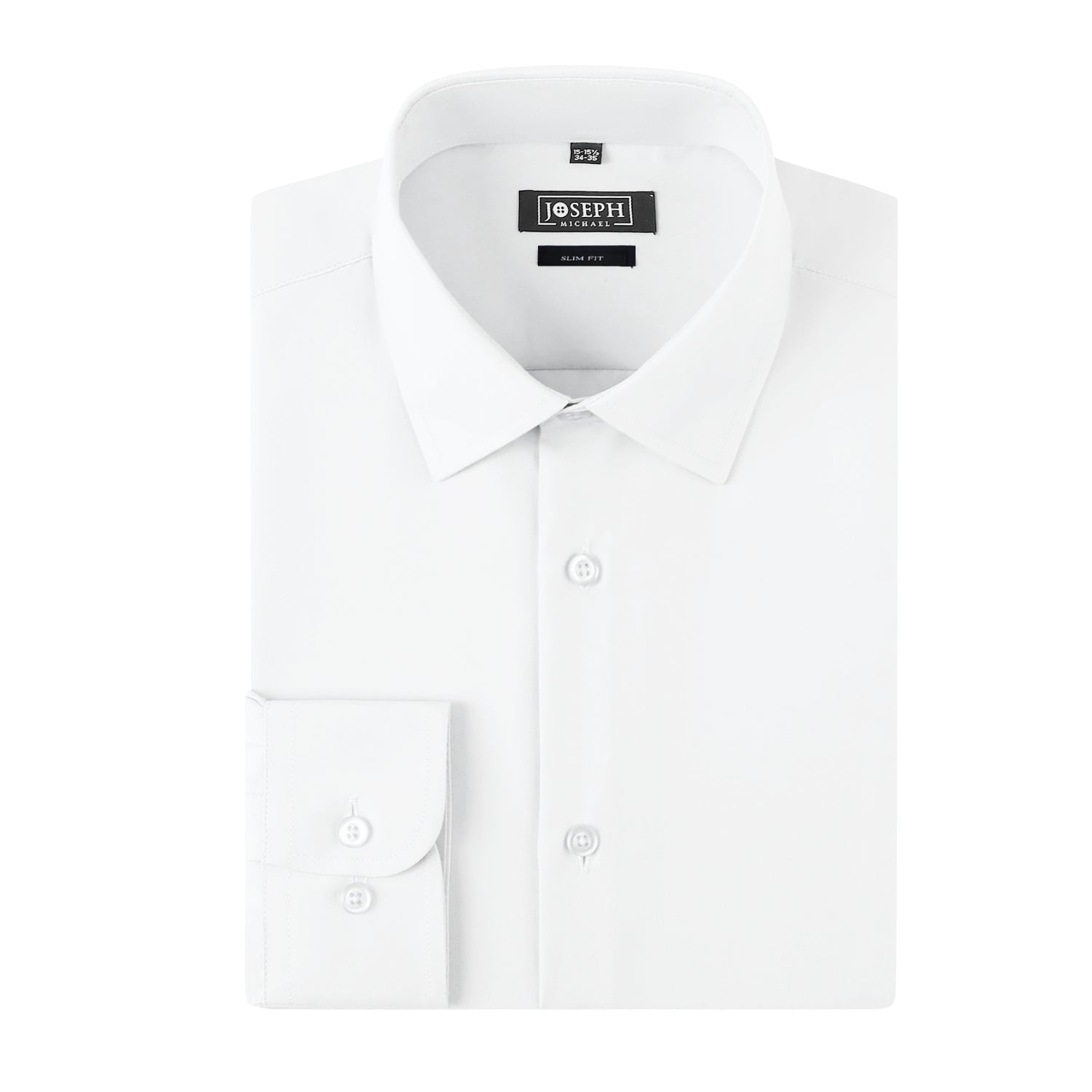 Joseph Michael Mens Slim Fit Dress Shirt Off White Microfiber Button-Down Collared Formal Business Casual Apparel 14.5 34/35 Joseph Michael Mens Slim Fit Dress Shirt Off White Microfiber Button-Down Collared Formal Business Casual Apparel 14.5 34/35