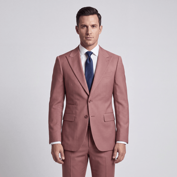Mauve 4-Way Stretch 2-Piece Suit