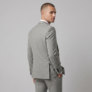 Pino Baldini Viola Men's Natural 3-Piece Plaid Suit