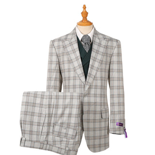 Verona Wide Leg Suit 4413-04 Royal Luxe 2 Button Notch Lapel