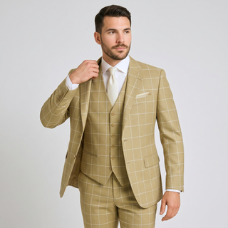 Vested Plaid Modern Fit Suit