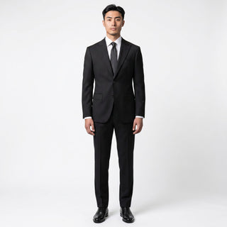 M3090 - Peak Slim Black Joseph Michael 2Pc Slim Fit Sharkskin Peak