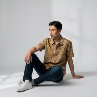 Jm-7053 Sand Joseph Michael Jm Multi Color Ss Shirt