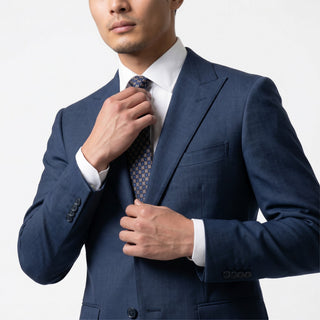 Joseph Michael M3090 Peak Slim Ink Sharkskin Slim Fit Suit - Back View