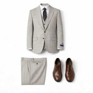 Tiglio Men's Pistoia 100% Wool 2-Piece Modern Fit Suit — Peak Lapel