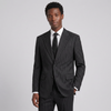Joseph Michael Men's Black  Modern Fit Pinstripe Suit — Notch Lapel