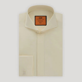 Poplin | Hidden Placket | Cutaway Collar | French Cuff | Cream