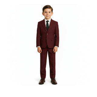 Ideal Boys' Burgundy 4-Way Stretch Suit