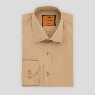 Poplin | Button Cuff | 100% Cotton | Khaki
