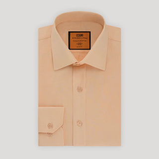 Poplin | Button Cuff | 100% Cotton | Peach