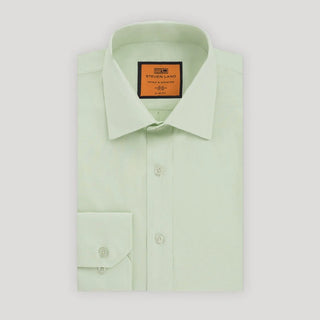 Poplin | Button Cuff | 100% Cotton | Pistachio