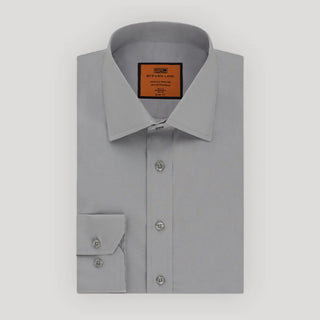Poplin | Button Cuff | 100% Cotton | Silver