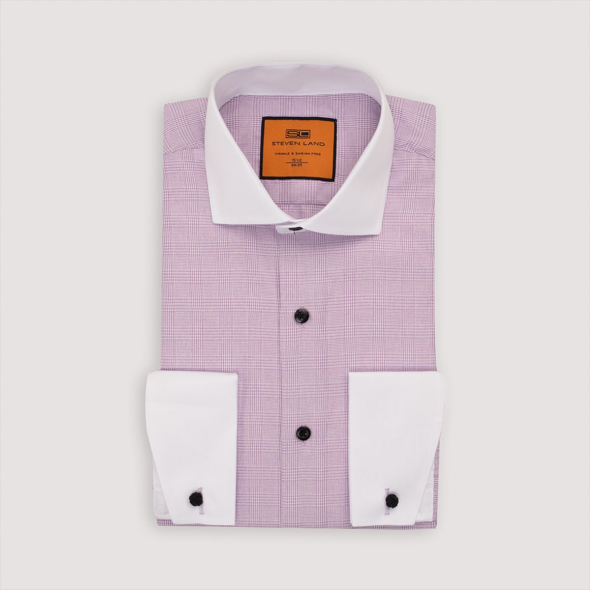 STEVEN LAND Men's Crimson French Cuff Dress Shirt 17 34/35 Contrast Collar Formal Business Premium Cotton Elegant Timeless Style STEVEN LAND Men's Crimson French Cuff Dress Shirt 17 34/35 Contrast Collar Formal Business Premium Cotton Elegant Timeless Style