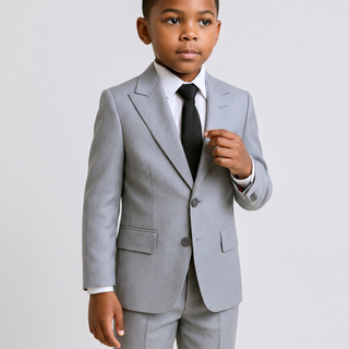 Ideal Boys' Medium Grey 4-Way Stretch Suit