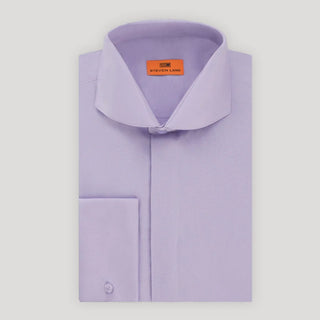 Poplin | Hidden Placket | Cutaway Collar | French Cuff | Lilac