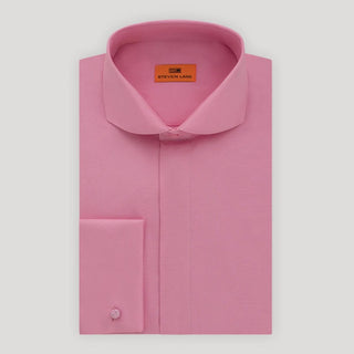 Poplin | Hidden Placket | Cutaway Collar | French Cuff | Pink