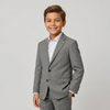 Joseph Michael Boys' Grey Sharkskin Suit
