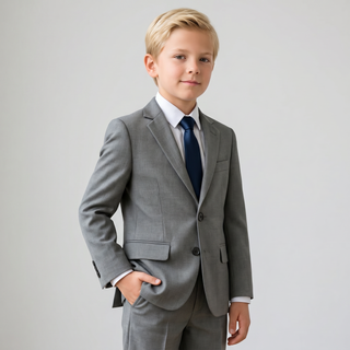 Joseph Michael Boys' Stone Sharkskin Suit