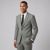 Joseph Michael Men's Stone Modern Fit Sharkskin Suit — Notch Lapel