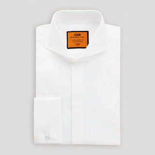 Poplin | Hidden Placket | Cutaway Collar | French Cuff | White