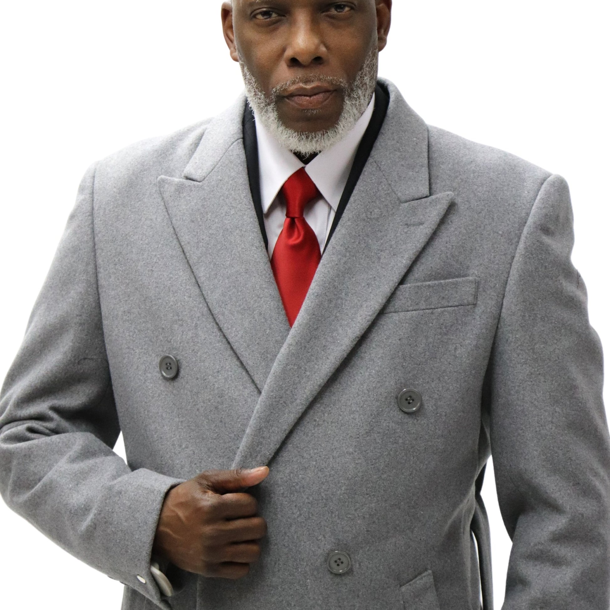 Cashmere & Wool Double-Breasted Overcoat - D&K Suit City